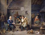 figures gambling in a tavern